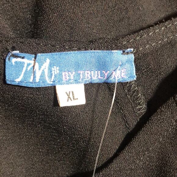 NWT Front Tie Mini Dress by Truly Me Black Size XL - Picture 7 of 9